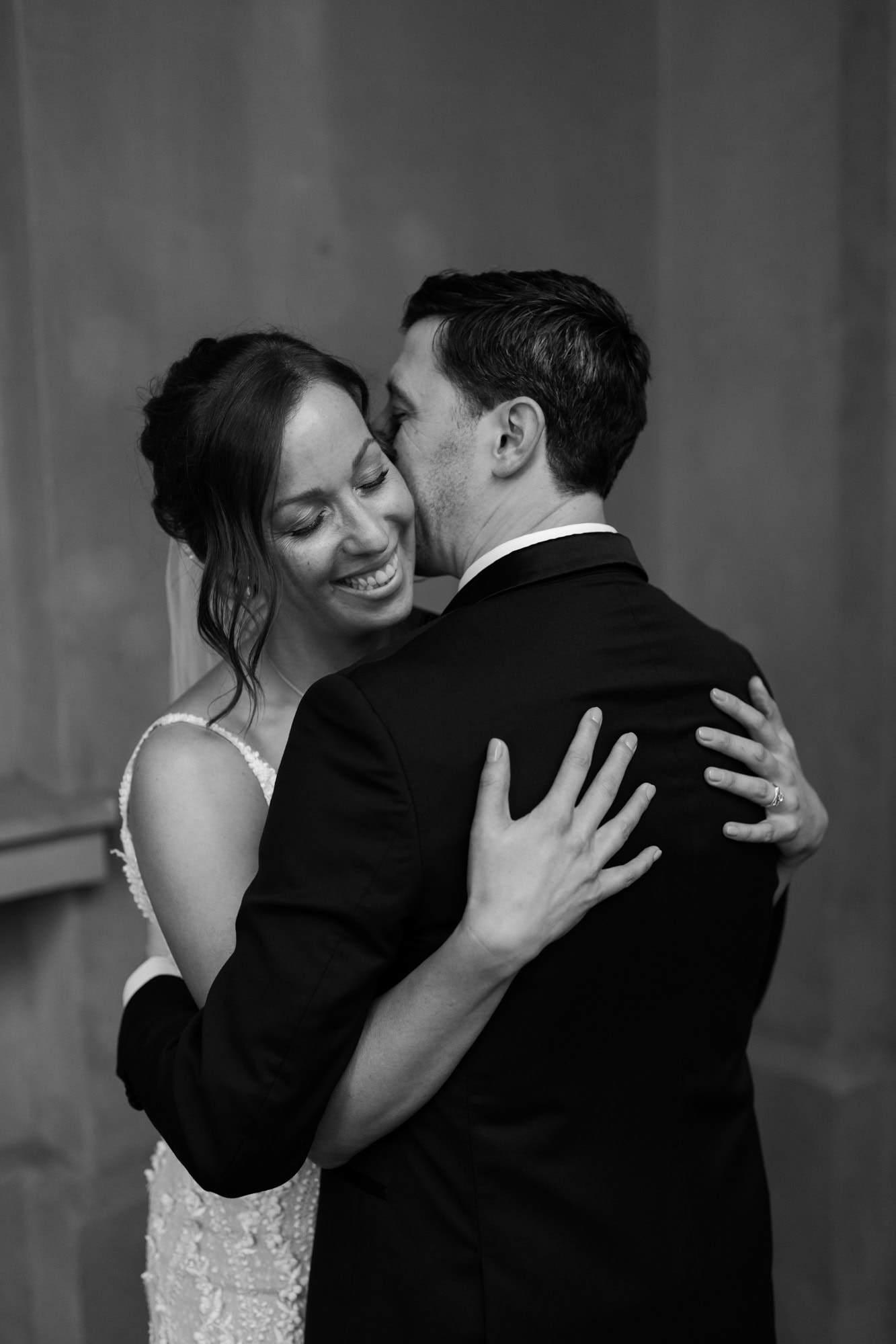 wedding photos Perth bride hugging groom